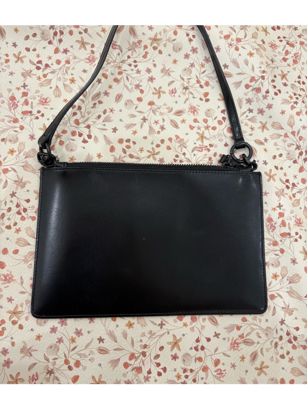 Opening Ceremony Chic Black Leather Zipper Pouch
